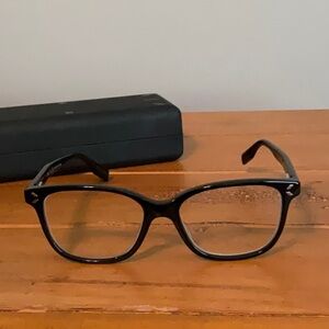 Black Alexander McQueen eyeglass frames
